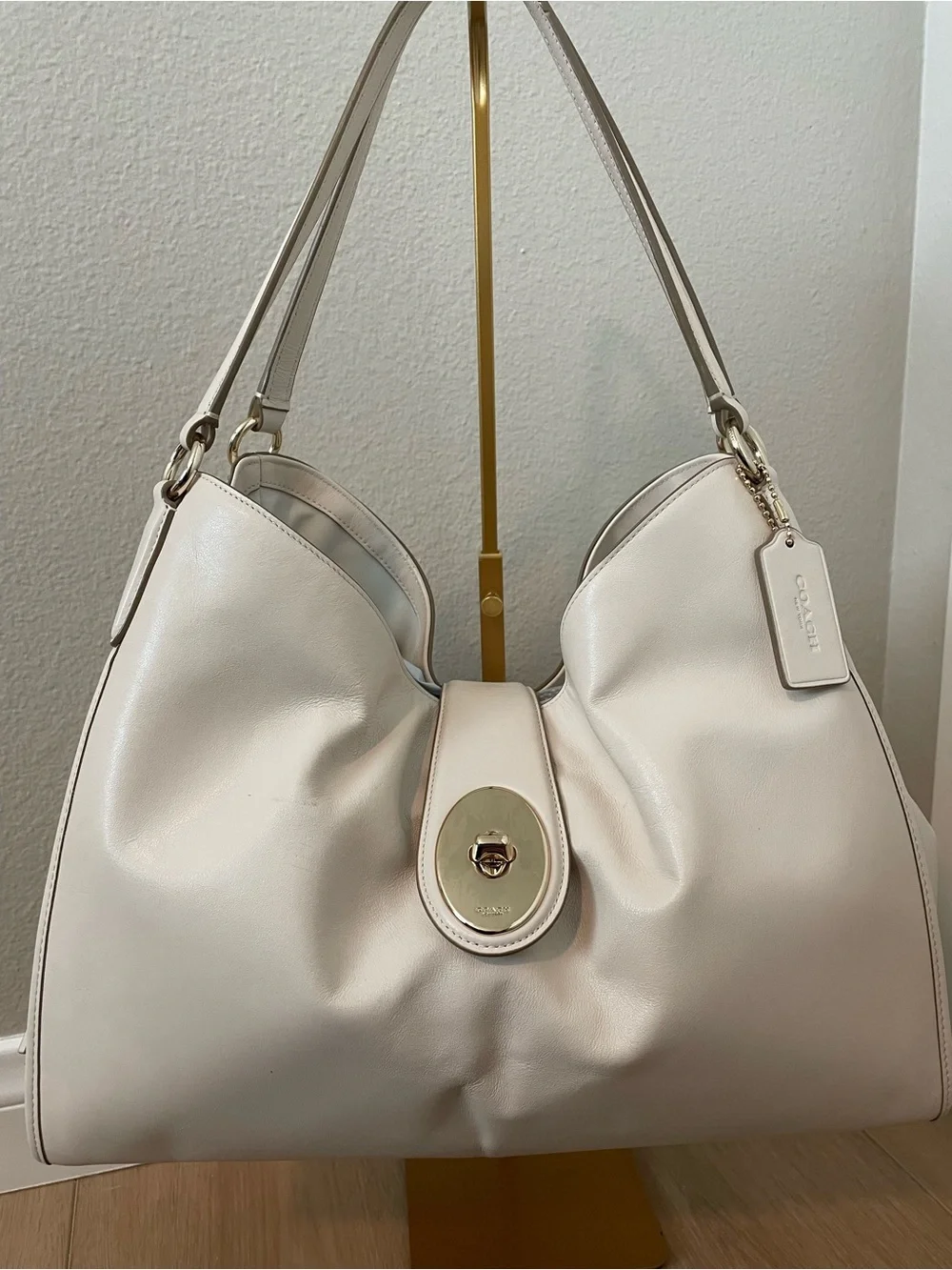 Coach ivory leather